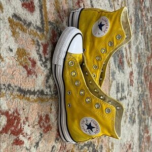 Converse Yellow High-Top Sneakers USED